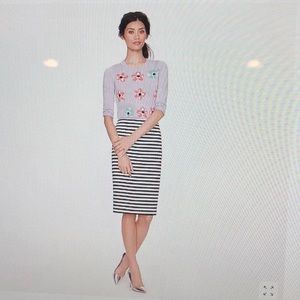 JCrew Navy /White Pencil Skirt